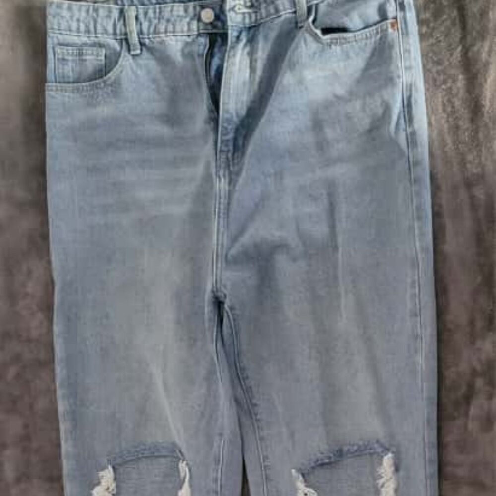 Faded Blue Ripped Jeans